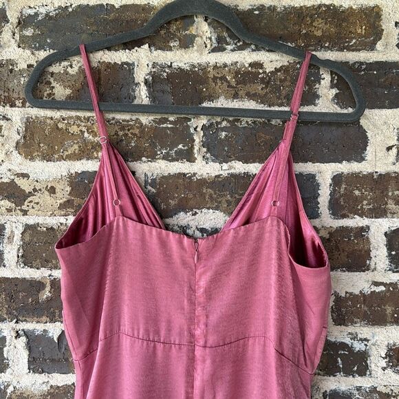 NWT Lulus Endless Elegance Marsala Satin Sleeveless Maxi Dress Size Large - Picture 9 of 11